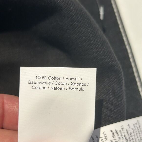 GANNI Sheldon Black Slit Hem Straight Leg Jeans Cotton Size 28 x32 Classic Denim - Picture 7 of 12